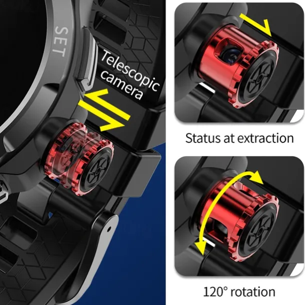 iMosi V10 Smart Watch 1.43 inch Smartwatch Fitness Running Watch 4G Pedometer Call Reminder Activity Tracker Compatible with Smartphone Men Waterproof Long Standby Hands-Free Calls IP 67 47mm Watch