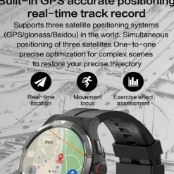 iMosi V10 Smart Watch 1.43 inch Smartwatch Fitness Running Watch 4G Pedometer Call Reminder Activity Tracker Compatible with Smartphone Men Waterproof Long Standby Hands-Free Calls IP 67 47mm Watch