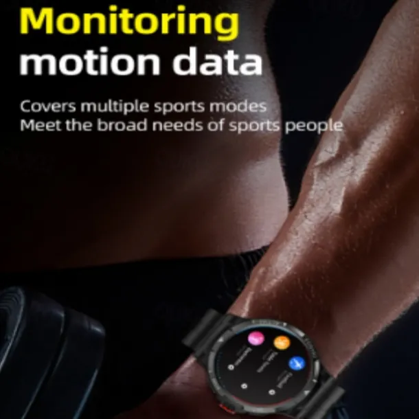 iMosi V10 Smart Watch 1.43 inch Smartwatch Fitness Running Watch 4G Pedometer Call Reminder Activity Tracker Compatible with Smartphone Men Waterproof Long Standby Hands-Free Calls IP 67 47mm Watch