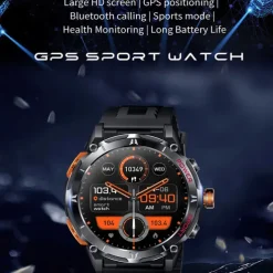 iMosi Y8 Smart Watch 1.43 inch Smartwatch Fitness Running Watch Bluetooth Pedometer Call Reminder Activity Tracker Compatible with Android iOS Men GPS Long Standby Hands-Free Calls IP 67 52mm Watch