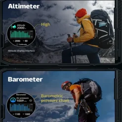 iMosi Y8 Smart Watch 1.43 inch Smartwatch Fitness Running Watch Bluetooth Pedometer Call Reminder Activity Tracker Compatible with Android iOS Men GPS Long Standby Hands-Free Calls IP 67 52mm Watch