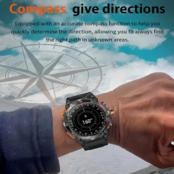 iMosi Y8 Smart Watch 1.43 inch Smartwatch Fitness Running Watch Bluetooth Pedometer Call Reminder Activity Tracker Compatible with Android iOS Men GPS Long Standby Hands-Free Calls IP 67 52mm Watch