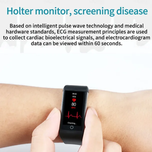Imsoi 1.47-inch IPS Screen Blood lipid Uric Acid Blood Glucose ECG Blood Pressure Health Smart Watch Temperature Monitoring Pedometer Call Reminder Compatible with Android iOS Women Men Waterproof