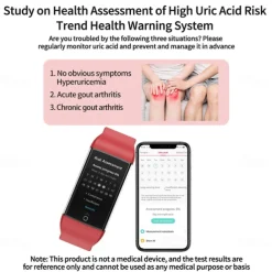 Imsoi 1.47-inch IPS Screen Blood lipid Uric Acid Blood Glucose ECG Blood Pressure Health Smart Watch Temperature Monitoring Pedometer Call Reminder Compatible with Android iOS Women Men Waterproof