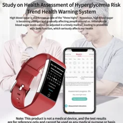 Imsoi 1.47-inch IPS Screen Blood lipid Uric Acid Blood Glucose ECG Blood Pressure Health Smart Watch Temperature Monitoring Pedometer Call Reminder Compatible with Android iOS Women Men Waterproof