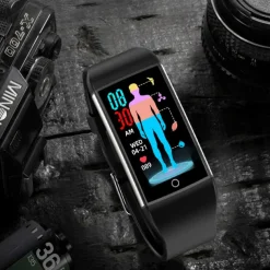 Imsoi 1.47-inch IPS Screen Blood lipid Uric Acid Blood Glucose ECG Blood Pressure Health Smart Watch Temperature Monitoring Pedometer Call Reminder Compatible with Android iOS Women Men Waterproof