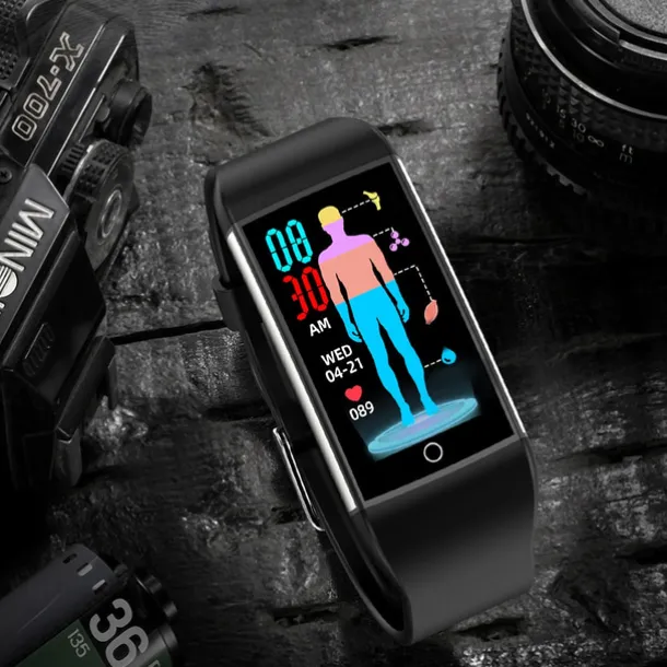 Imsoi 1.47-inch IPS Screen Blood lipid Uric Acid Blood Glucose ECG Blood Pressure Health Smart Watch Temperature Monitoring Pedometer Call Reminder Compatible with Android iOS Women Men Waterproof