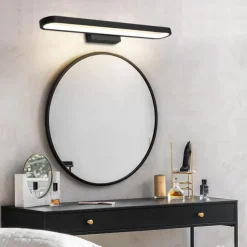 15.6in 23.5in 31.2in Modern and Minimalist Led Wall Lamp Living Room Bedroom Bathroom Dressing Table Black Coffee Mirror Front lamp AC220V AC110V