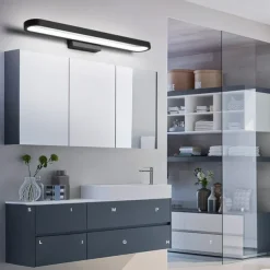 15.6in 23.5in 31.2in Modern and Minimalist Led Wall Lamp Living Room Bedroom Bathroom Dressing Table Black Coffee Mirror Front lamp AC220V AC110V
