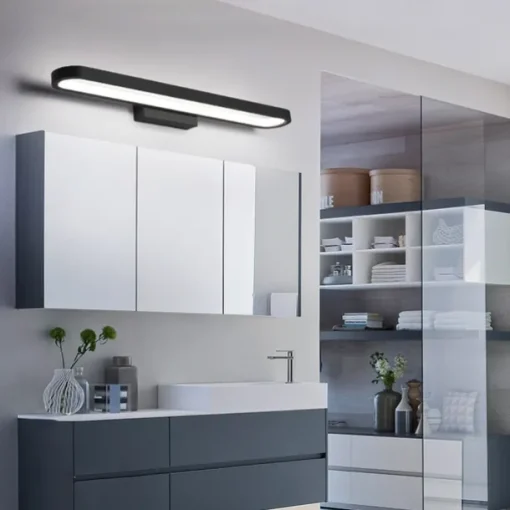 15.6in 23.5in 31.2in Modern and Minimalist Led Wall Lamp Living Room Bedroom Bathroom Dressing Table Black Coffee Mirror Front lamp AC220V AC110V