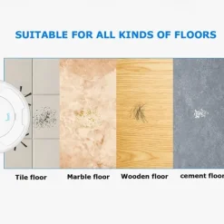 3-in-1 Auto Sweeping Robot 1800PA Strong Suction Smart Floor CleanerRechargeable Smart Sweeping Robot Dry Wet Sweeping Vacuum Cleaner Strong Suction Robot Cleaner for Home