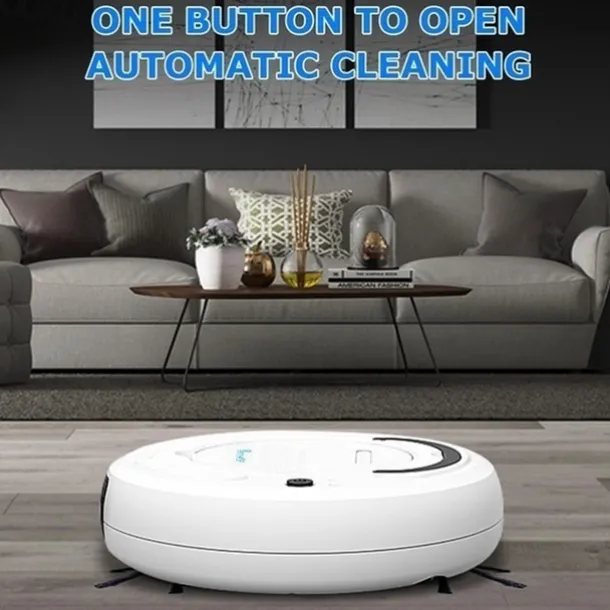 3-in-1 Auto Sweeping Robot 1800PA Strong Suction Smart Floor CleanerRechargeable Smart Sweeping Robot Dry Wet Sweeping Vacuum Cleaner Strong Suction Robot Cleaner for Home