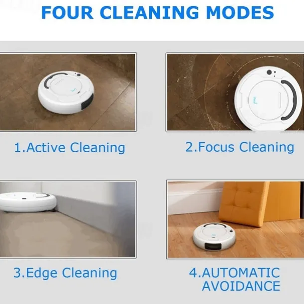 3-in-1 Auto Sweeping Robot 1800PA Strong Suction Smart Floor CleanerRechargeable Smart Sweeping Robot Dry Wet Sweeping Vacuum Cleaner Strong Suction Robot Cleaner for Home