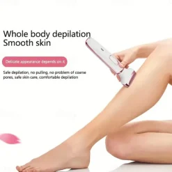 4-In-1 Cordless Electric Razor Rechargeable Portable Trimmer Set Painless Full Body Razor Eyebrow Nose Face Bikini Leg And Armpit Shaving Set