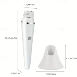 4-in-1 Electric Facial Cleansing Brush Facial Massager Facial Kit Set Face Wash Brush Facial Machine Exfoliating Brush And Face Massager Skin SPA Kit Waterproof Blackhead Acne Removal Pore Clean