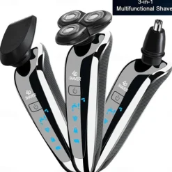 3-in-1 Hair Trimmer Multifunctional Hair Clipper All-in-one Nose Hair Trimmer Shaver Safe Non-stuck Men's Home Hair Care