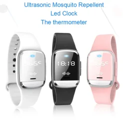 3-in-1 Intelligent Mosquito Repellent Watch – Ultrasonic Bracelet with Pedometer, Smart Anti-Mosquito Function for Indoor and Outdoor Use