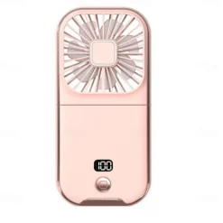 5-in-1 Mini Portable Fan – Foldable Wearable USB Fan with 3000mAh Battery, 4 Speeds for Neck, Handheld, or Desk Use