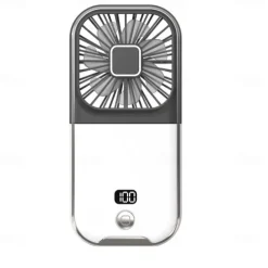 5-in-1 Mini Portable Fan – Foldable Wearable USB Fan with 3000mAh Battery, 4 Speeds for Neck, Handheld, or Desk Use
