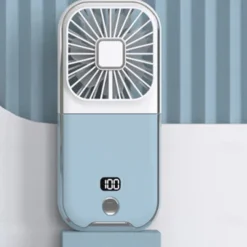 5-in-1 Mini Portable Fan – Foldable Wearable USB Fan with 3000mAh Battery, 4 Speeds for Neck, Handheld, or Desk Use