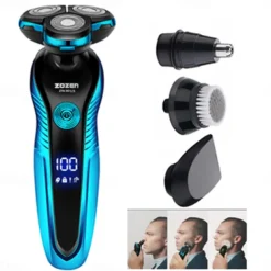 4-In-1 Multi-Function Electric Shaver Washable Rechargeable Electric Shaver Clipper Men's Shaver Beard Trimmer Both Wet And Dry