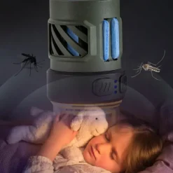 3-in-1 Outdoor Mosquito Repellent Light with Flashlight & Camping Lantern, Long Battery Life Mosquito Repellent Light with Warm Light Atmosphere Outdoor Camping Light