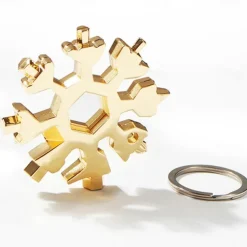 18-in-1 Snowflake Multi Tool Xmas Stainless Steel Snowflake Bottle Opener/Flat Cross Screwdriver Kit/Wrench Durable and Portable to Take Great Christmas gift