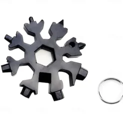 18-in-1 Snowflake Multi Tool Xmas Stainless Steel Snowflake Bottle Opener/Flat Cross Screwdriver Kit/Wrench Durable and Portable to Take Great Christmas gift