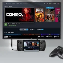 6-in-1 Steam Deck Dock USB-C HUB Docking Station LAN HDMI Compatible with 4K HDMI Gigabit Ethernet 60W PD USB 3.0 Ports