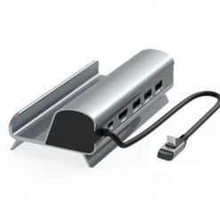 6-in-1 Steam Deck Dock USB-C HUB Docking Station LAN HDMI Compatible with 4K HDMI Gigabit Ethernet 60W PD USB 3.0 Ports