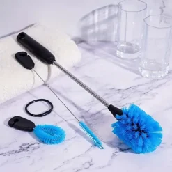 3-in-1 Water Bottle Cleaning Brush Set - Perfect for Narrow Neck Bottles, Sport Bottles, Coffee Mugs, Tumblers, and Flasks