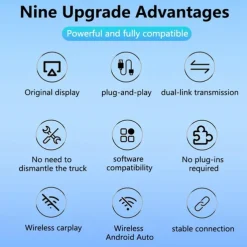 2-In-1 Wireless CarPlay Adapter Android Auto Wireless Adapter Type-C/USB Plug & Play 5Ghz WiFi Carplay Wireless Adapter