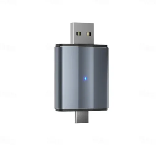 2-In-1 Wireless CarPlay Adapter Android Auto Wireless Adapter Type-C/USB Plug & Play 5Ghz WiFi Carplay Wireless Adapter
