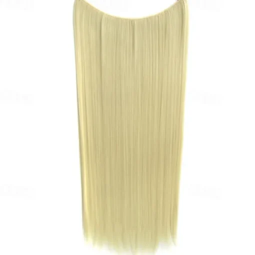 24inch 50grams 100grams Synthetic Hair Extension Gradual Color Brown Gray Blonde String Halo Hairpieces Extensions