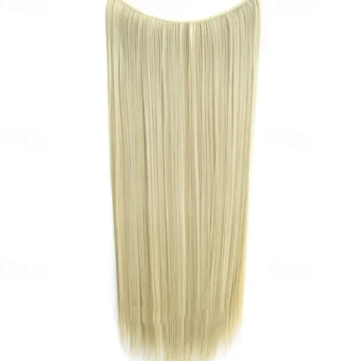 24inch 50grams 100grams Synthetic Hair Extension Gradual Color Brown Gray Blonde String Halo Hairpieces Extensions