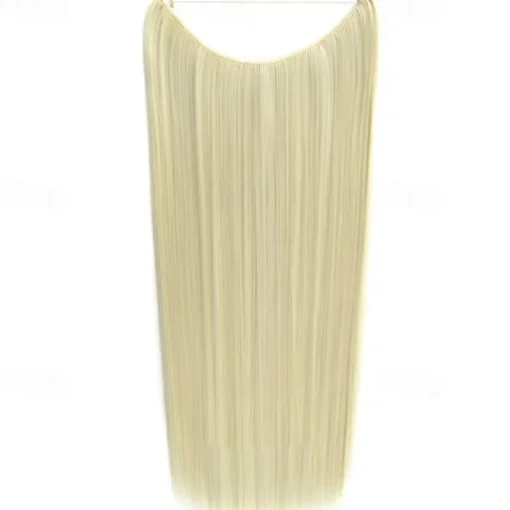 24inch 50grams 100grams Synthetic Hair Extension Gradual Color Brown Gray Blonde String Halo Hairpieces Extensions