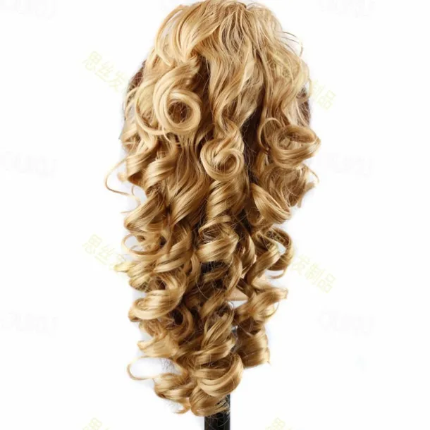 20inch kinky curly claw in ponytail hair s fake hair pony tail hair piece red/black/brown tress 3 colors #4 20inches