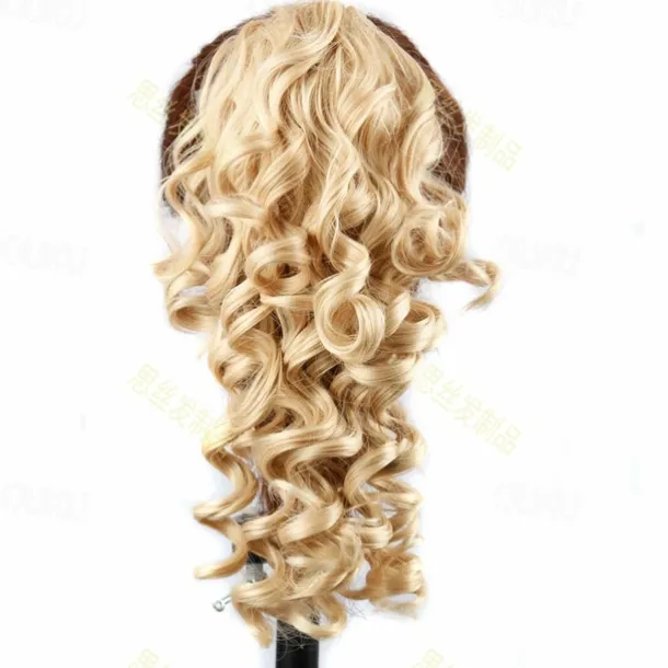 20inch kinky curly claw in ponytail hair s fake hair pony tail hair piece red/black/brown tress 3 colors #4 20inches