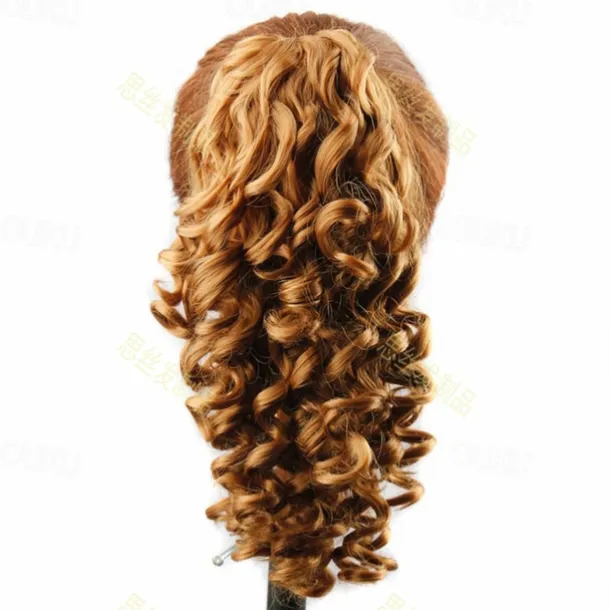 20inch kinky curly claw in ponytail hair s fake hair pony tail hair piece red/black/brown tress 3 colors #4 20inches