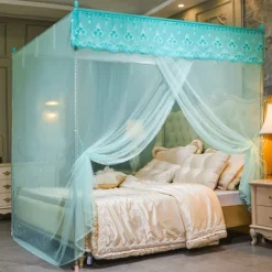 79inch Mosquito Net with Stainless Steel Bracket Single Door Opening Mosquito Prevention Landing Mosquito Nets Dustproof Mosquito Nets Mosquito Net Mosquito Netting for Bed