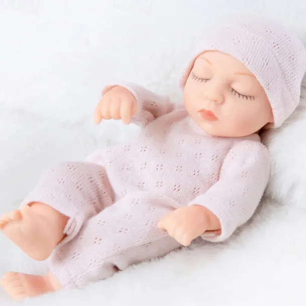 7inch/18cm New Realistic Rebirth Soft Doll And Mini Sleep Of Clothes Christmas Gift Halloween Gift