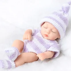 7inch/18cm New Realistic Rebirth Soft Doll And Mini Sleep Of Clothes Christmas Gift Halloween Gift