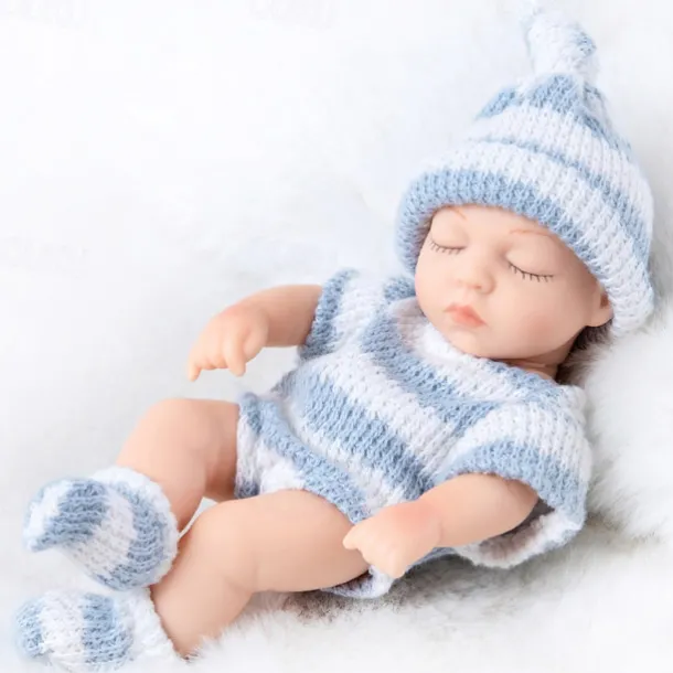 7inch/18cm New Realistic Rebirth Soft Doll And Mini Sleep Of Clothes Christmas Gift Halloween Gift