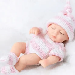 7inch/18cm New Realistic Rebirth Soft Doll And Mini Sleep Of Clothes Christmas Gift Halloween Gift