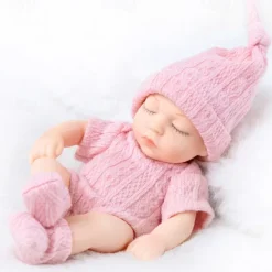 7inch/18cm New Realistic Rebirth Soft Doll And Mini Sleep Of Clothes Christmas Gift Halloween Gift