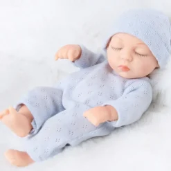 7inch/18cm New Realistic Rebirth Soft Doll And Mini Sleep Of Clothes Christmas Gift Halloween Gift