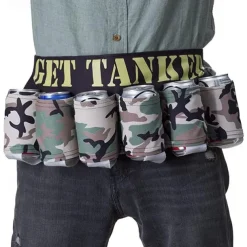 Independence Day Beer Belt, KEEP AMERICA DRUNK Beverage Beer Belt, Stripes And Stars Pattern USA Americana Patriotic Beer Belt, 4th Of July Party Decor, Summer Party Outdoor Decorations, Outdoor Party Favors