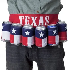 Independence Day Beer Belt, KEEP AMERICA DRUNK Beverage Beer Belt, Stripes And Stars Pattern USA Americana Patriotic Beer Belt, 4th Of July Party Decor, Summer Party Outdoor Decorations, Outdoor Party Favors