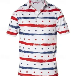 Independence Day July 4 USA Flag Manga Hawaii Shirts Back To School 3D USA Flag Harajuku Graphic Kawaii For Men's Adults' Masquerade 4th of July Back To School 3D Print Festival