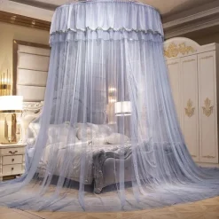 Indoor Bed Canopy Mosquito Net with Double-layer Luxury Top Easy Installation,suitable for couples family